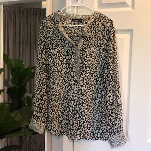 ana XL animal print sheer top